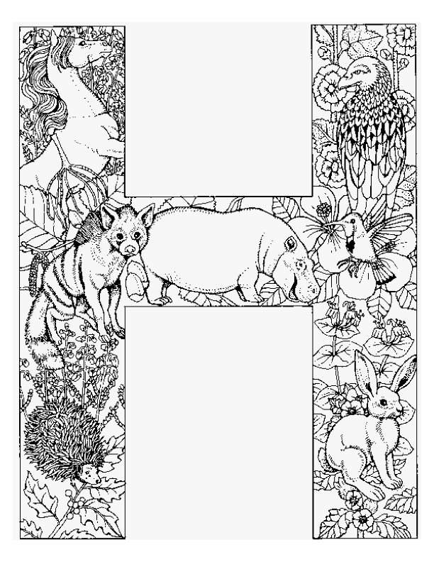 Kids-n-fun.com | 26 coloring pages of Alphabet animals